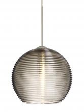 Besa Lighting RXP-461502-SN-L - Besa Pendant Kristall 6 Satin Nickel Smoke 1x35W Halogen, 15Ft. Cord