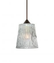 Besa Lighting RXP-512500-BR-L - Besa Pendant Nico 4 Bronze Clear Stone 1x35W Halogen, 15Ft. Cord