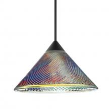 Besa Lighting RXP-550493-BK - Besa Pendant Swirl, Black Finish, Dicro Swirl 1x50W MAX GY6.35 Base