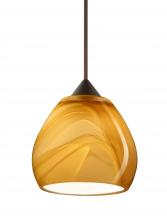 Besa Lighting RXP-5605HN-BR-L - Besa Pendant Tay Tay Bronze Honey 1x50W Halogen, 15Ft. Cord