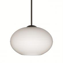 Besa Lighting RXP-561207-LED-BK - Besa Pendant Lasso, Black Finish, Opal Matte 1x5W LED