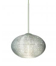 Besa Lighting RXP-5612GL-LED-SN - Besa Pendant Lasso Satin Nickel Glitter 1x5W LED