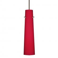 Besa Lighting RXP-5674RM-BR-277-DIM010 - Besa Camino Pendant Bronze Ruby Matte 1x50W Halogen, 277V, 0-10V Dimming