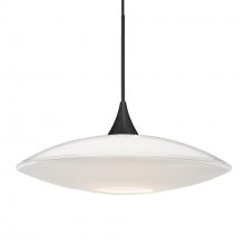 Besa Lighting RXP-629406-BK - Besa Pendant Spazio, Black Finish, Opal Glossy 1x50W MAX GY6.35 Base