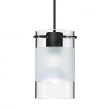 Besa Lighting RXP-6524EC-LED-BK - Besa Scope, Pendant Rxp Clear/Frost Black Finish, 1x5W LED Mr16