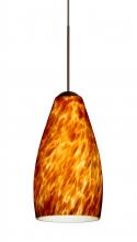 Besa Lighting RXP-719818-BR-L - Besa Pendant Karli Bronze Amber Cloud 1x50W Halogen, 15Ft. Cord