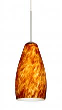 Besa Lighting RXP-719818-LED-SN - Besa Pendant Karli Satin Nickel Amber Cloud 1x5W LED