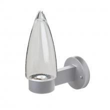 Besa Lighting SULUCL-WALL-LED-SL - Sulu Outdoor Sconce, Clear Bubble, Silver Finish, 1x4W LED