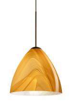 Besa Lighting X-1779HN-LED-BR-L - Besa Pendant For Multport Canopy Mia Bronze Honey 1x5W LED, 15Ft. Cord