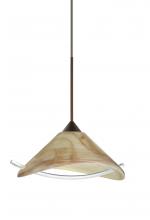 Besa Lighting X-181305-LED-BR - Besa Pendant For Multport Canopy Hoppi Bronze Mocha/Clear 1x3W LED