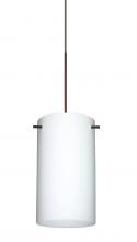 Besa Lighting X-440407-LED-BR - Besa Stilo 7 Pendant for Multiport Canopy Opal Matte Bronze 1x5W LED