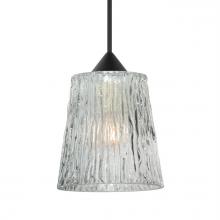 Besa Lighting X-512500-LED-BK - Besa Pendant For Multiport Canopy Nico 4, Black Finish, Clear Stone 1x5W LED