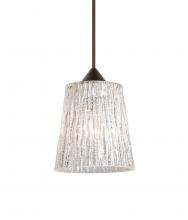 Besa Lighting X-5125GL-BR-L - Besa Pendant For Multiport Canopy Nico 4 Bronze Stone Glitter 1x35W Halogen, 15Ft. Co