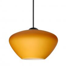 Besa Lighting X-541080-LED-BK - Besa Pendant For Multiport Canopy Peri, Black Finish, Amber Matte 1x5W LED