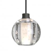 Besa Lighting X-BOCA5BB-LED-BK - Besa Boca 5 Pendant For Multiport Canopies, Clear Bubble, Black Finish, 1x3W LED