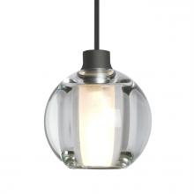 Besa Lighting X-BOCA5CL-LED-BK - Besa Boca 5 Pendant For Multiport Canopies, Clear, Black Finish, 1x3W LED