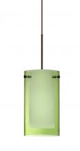 Besa Lighting X-L44007-LED-BR - Besa Pendant For Multiport Canopy Pahu 4 Bronze Transparent Olive/Opal 1x5W LED