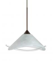 Besa Lighting XP-181304-LED-BR-L - Besa Pendant Hoppi Bronze Marble/Clear 1x3W LED, 15Ft. Cord