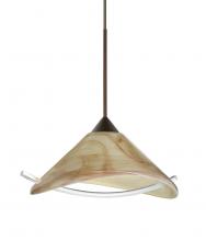 Besa Lighting XP-181305-LED-BR-L - Besa Pendant Hoppi Bronze Mocha/Clear 1x3W LED, 15Ft. Cord