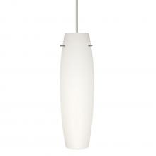 Besa Lighting XP-412107-LED-SN - Besa Tu Tu Pendant, Opal Matte, Satin Nickel, 1x5W LED