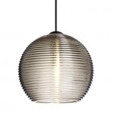 Besa Lighting XP-461502-LED-BK - Besa Pendant Kristall 6, Black Finish, Smoke 1x5W LED