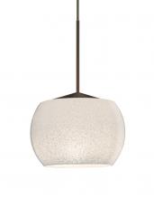 Besa Lighting XP-KENOWH-LED-BR - Besa, Keno Cord Pendant, White Sand, Bronze Finish, 1x3W LED