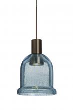 Besa Lighting XP-KIBABL-LED-BR-L - Besa, Kiba Cord Pendant, Blue Bubble, Bronze Finish, 1x3W LED, 15Ft. Cord