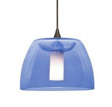 Besa Lighting XP-SPURBL-BR-L - Besa Spur Cord Pendant, Blue, Bronze Finish, 1x35W Halogen, 15Ft. Cord