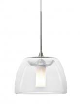 Besa Lighting XP-SPURCL-LED-SN - Besa Spur Cord Pendant, Clear, Satin Nickel Finish, 1x3W LED