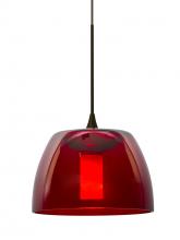 Besa Lighting XP-SPURRD-LED-BR - Besa Spur Cord Pendant, Red, Bronze Finish, 1x3W LED