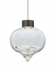 Besa Lighting XP-TERRACL-LED-BR - Besa Terra Cord Pendant, Clear Crystals, Bronze Finish, 1x3W LED