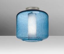 Besa Lighting NILES10BOC-SN - Besa Niles 10 Ceiling, Blue Bubble/Opal, Satin Nickel Finish, 1x60W T10