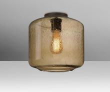 Besa Lighting NILES10SMC-EDIL-BR - Besa Niles 10 Ceiling, Smoke Bubble, Bronze Finish, 1x4W LED Filament