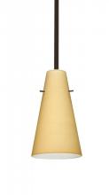 Besa Lighting 1TT-4124VM-BR - Besa Cierro Stem Pendant Bronze Vanilla Matte 1x100W Medium Base