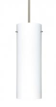 Besa Lighting 1TT-412807-SN - Besa Stem Pendant Stilo 18 Satin Nickel Opal Matte 1x150W Medium Base A21