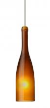 Besa Lighting RXP-1685AF-BR - Besa Pendant Botella 12 Bronze Amber Frost 1x35W Halogen