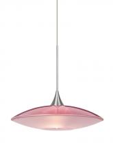 Besa Lighting X-6294RD-LED-SN - Besa Pendant For Multiport Canopy Spazio Satin Nickel Red/Frost 1x5W LED