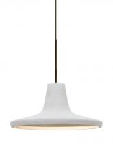 Besa Lighting X-MODUSWH-LED-BR - Besa Modus Cord Pendant For Multiport Canopy, White, Bronze Finish, 1x9W LED