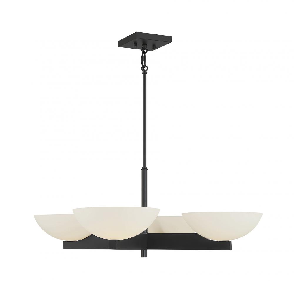 Fallon 4-Light Chandelier in Matte Black