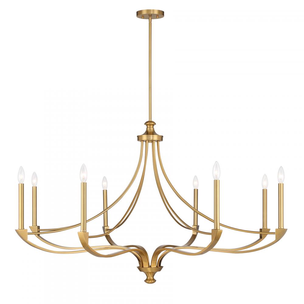 Preserve 8-Light Chandelier in Warm Brass