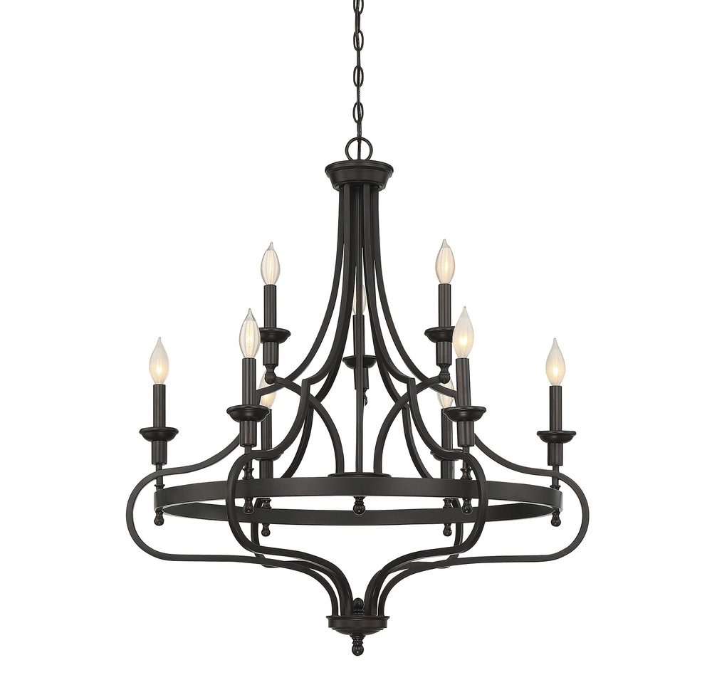 Shields 9-Light Chandelier in English Bronze