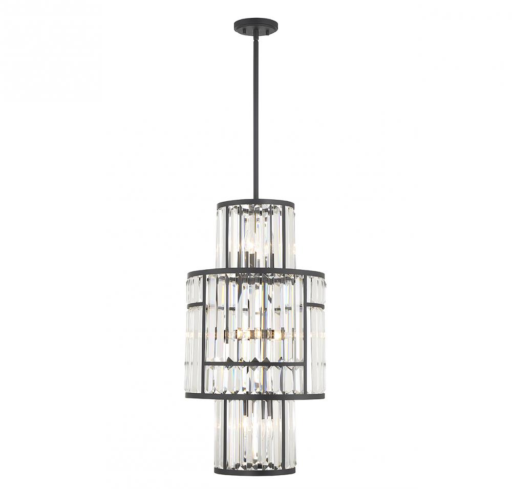 Rohe 8-Light Pendant in Matte Black