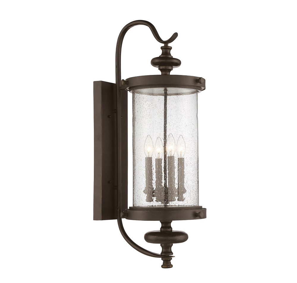 Palmer 4-Light Outdoor Wall Lantern in Walnut Patina