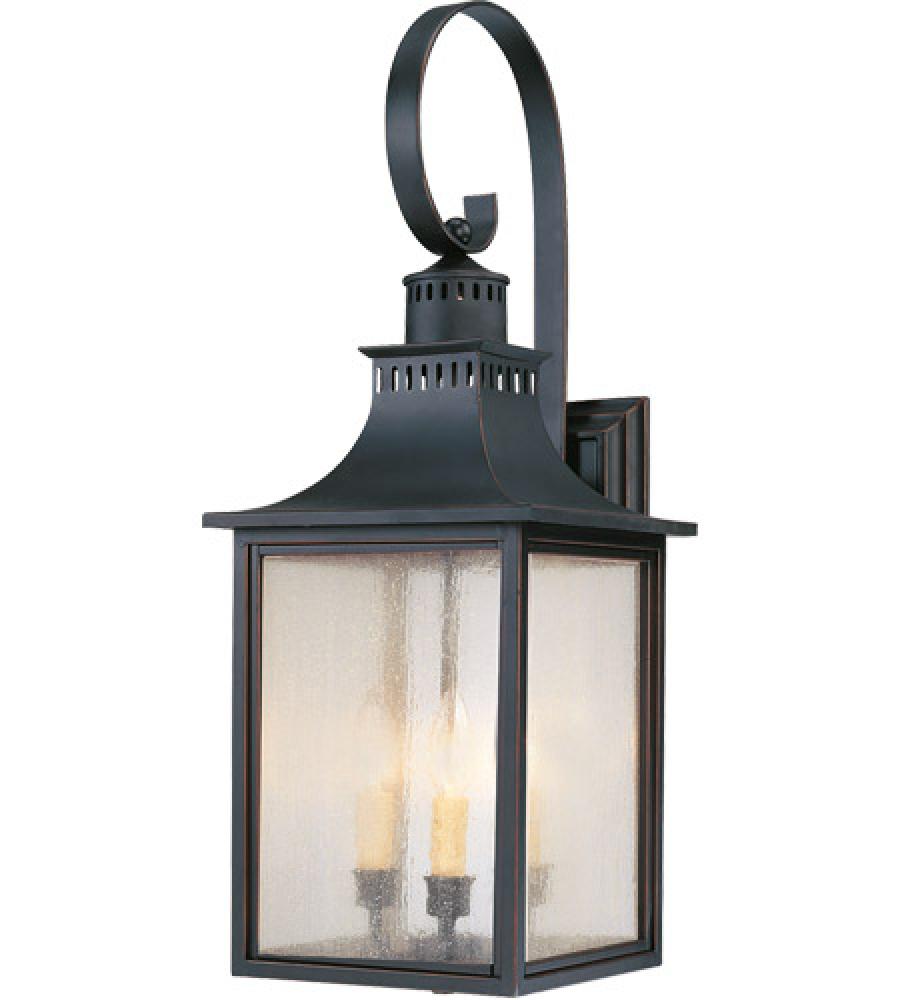 Monte Grande 3-Light Outdoor Wall Lantern in Slate