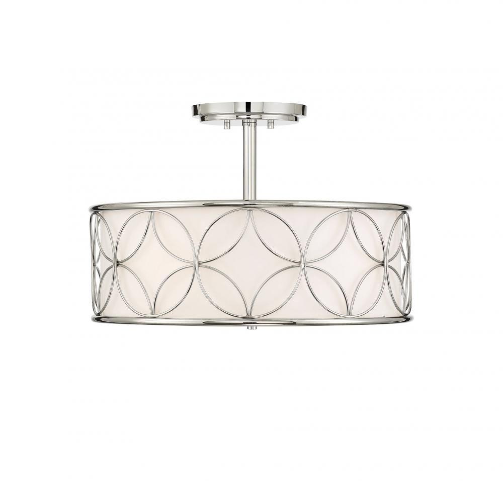 Reid 4-Light Ceiling Light in Polished Nickel