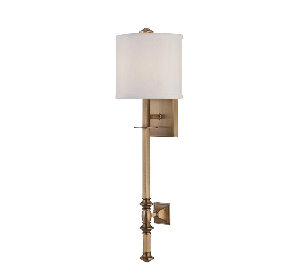 Devon 1-Light Wall Sconce in Warm Brass