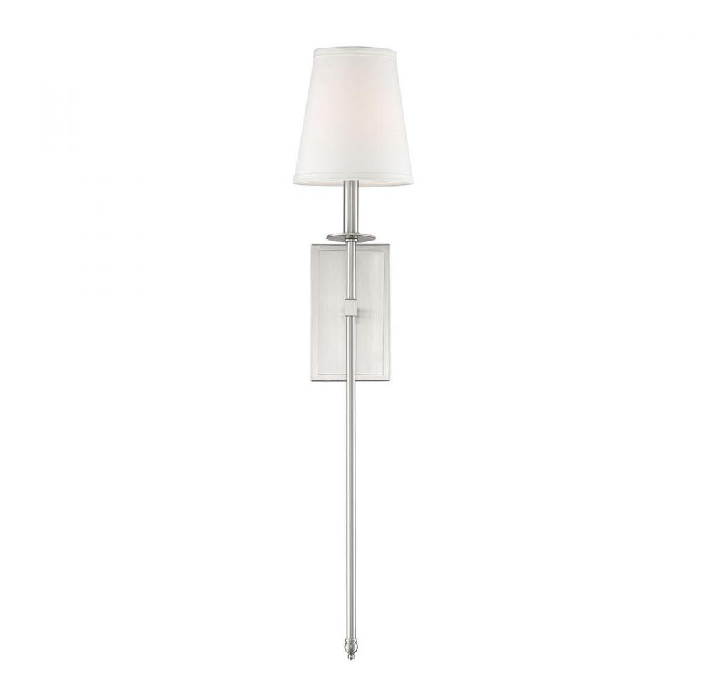 Monroe 1-Light Wall Sconce in Satin Nickel