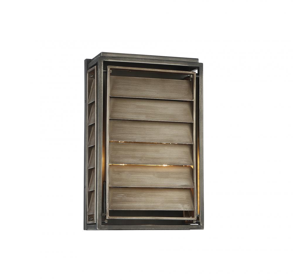 Hartberg 2-Light Outdoor Wall Lantern in Aged Driftwood