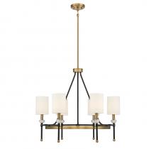 Savoy House 1-1893-6-143 - Tivoli 6-Light Chandelier in Matte Black with Warm Brass Accents