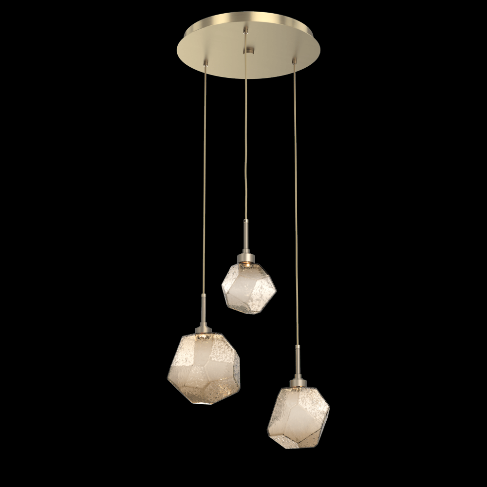 Gem Round 3pc Multi-Pendant